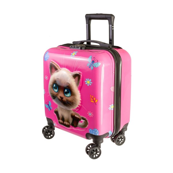 Troler cabina copii cu desene animate 3D de 43 x 36 x 23 cm pentru copii , cu 4 roți, TC-08 Troler cabina copii cu desene animate 3D de 43 x 36 x 23 cm pentru copii , cu 4 roți, TC-08