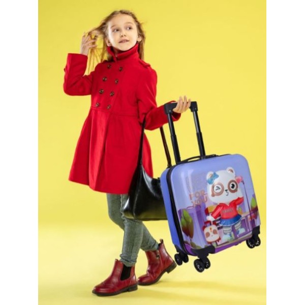 Troler cabina copii cu desene animate 3D de 43 x 36 x 23 cm pentru copii , cu 4 roți, TC-09 Troler cabina copii cu desene animate 3D de 43 x 36 x 23 cm pentru copii , cu 4 roți, TC-09