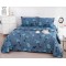 Cuvertura cu DOUĂ FEȚE pentru pat dublu din Bumbac Satinat cu model, Matlasata, 230x250cm, CVT1
