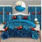 Set Lenjerie Eleganta si 2 Draperii pentru pat dublu din Bumbac Finet compus din 6 piese, Cearceaf de pat 160x230cm, NW16