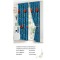 Set Lenjerie Eleganta si 2 Draperii pentru pat dublu din Bumbac Finet compus din 8 piese, Cearceaf de pat 230x240cm, NW20