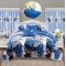 Set Lenjerie Eleganta si 2 Draperii pentru pat dublu din Bumbac Finet compus din 8 piese, Cearceaf de pat 230x240cm, NW23