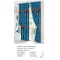Set Lenjerie Eleganta si 2 Draperii pentru pat dublu din Bumbac Finet compus din 8 piese, Cearceaf de pat cu elastic 180x200cm+25cm, NW25
