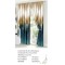 Set Lenjerie Eleganta si 2 Draperii pentru pat dublu din Bumbac Finet compus din 8 piese, Cearceaf de pat cu elastic 180x200cm+25cm, NW29