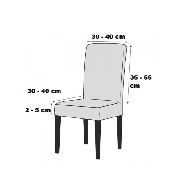 Set 6 huse elastice pentru scaune, Universal, model Jacquard, SCU7