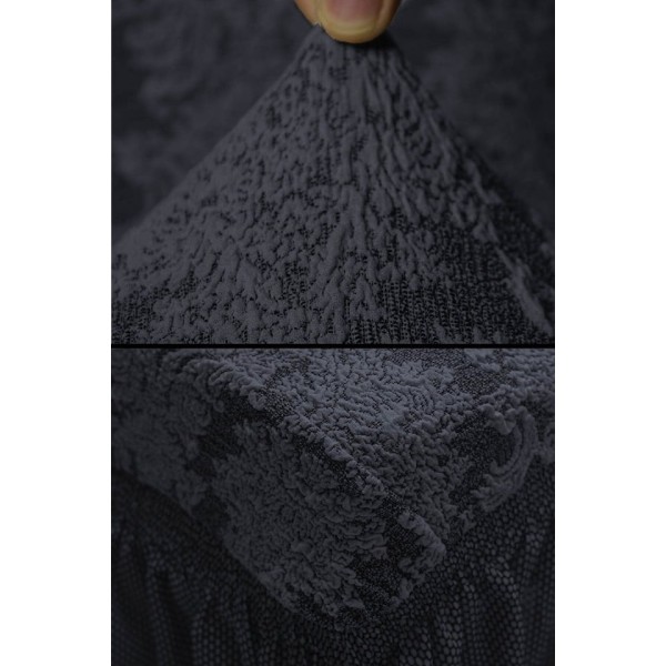 Set 6 huse elastice Multielastice Jacquard pentru scaune, cu volane, SCU13