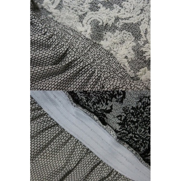 Set 6 huse elastice Multielastice Jacquard pentru scaune, cu volane, SCU15