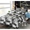 Set Lenjerie Eleganta pentru pat dublu din Bumbac Finet compus din 6 piese, Cearceaf de pat cu elastic 180x200cm+25cm, NW55