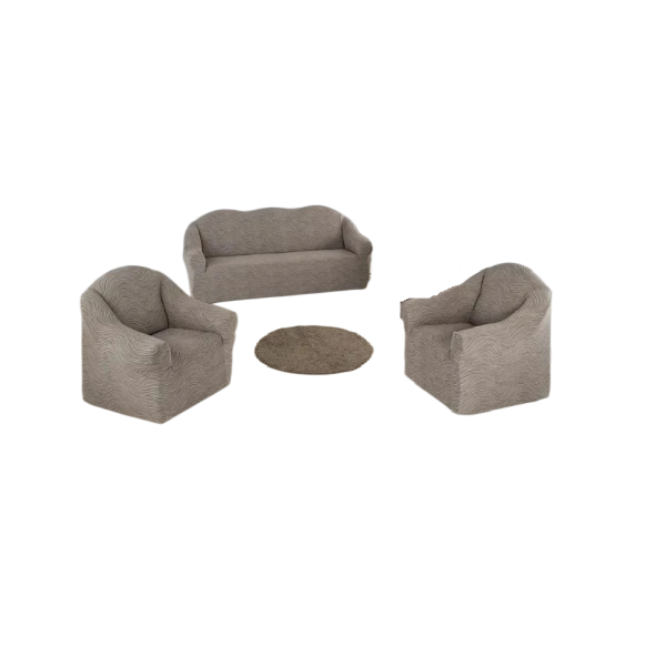 Set huse elastice pentru canapea 3 Locuri si 2 fotolii, fara volanas, model Jacquard, SCU19