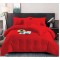 Set Lenjerie Eleganta tip Damasc pentru pat dublu din Bumbac finet, compus din 6 piese, Cearceaf de pat 220x240cm, LL-14