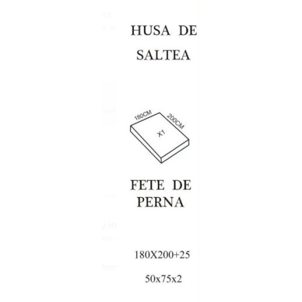 Husa de pat tip Damasc cu Elastic si 2 fete de perna, pat 2 persoane,180x200 cm+25cm, SH26