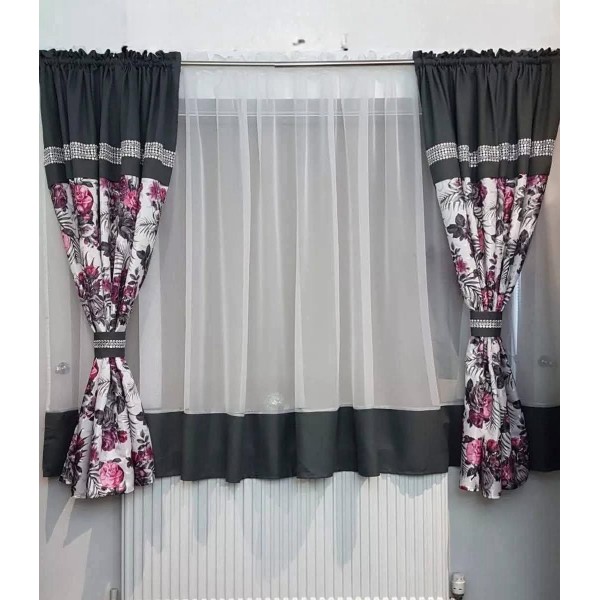 Set unic de perdele Plus draperii decorative pentru sufragerie dormitor, 4 Metri Pe 160cm, PRD-43 Set unic de perdele Plus draperii decorative pentru sufragerie dormitor, 4 Metri Pe 160cm, PRD-43