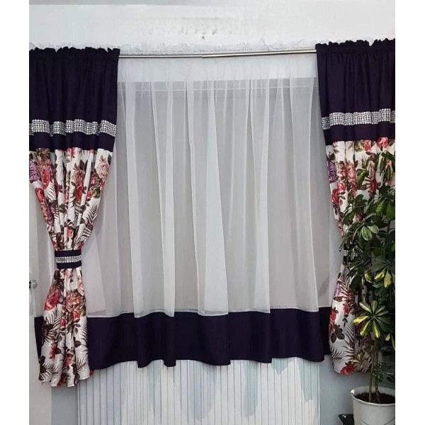 Set unic de perdele Plus draperii decorative pentru sufragerie dormitor, 4 Metri Pe 160cm, PRD-46 Set unic de perdele Plus draperii decorative pentru sufragerie dormitor, 4 Metri Pe 160cm, PRD-46