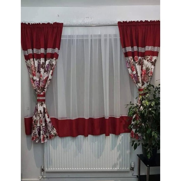 Set unic de perdele Plus draperii decorative pentru sufragerie dormitor, 4 Metri Pe 160cm, PRD-47 Set unic de perdele Plus draperii decorative pentru sufragerie dormitor, 4 Metri Pe 160cm, PRD-47