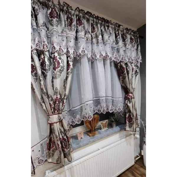 Set unic de perdele Plus draperii decorative pentru sufragerie dormitor, 4 Metri Pe 160cm, PRD-50 Set unic de perdele Plus draperii decorative pentru sufragerie dormitor, 4 Metri Pe 160cm, PRD-50