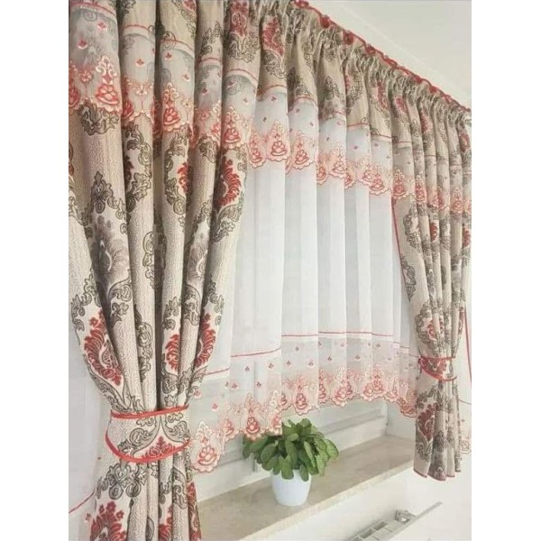 Set unic de perdele Plus draperii decorative pentru sufragerie dormitor, 4 Metri Pe 160cm, PRD-52 Set unic de perdele Plus draperii decorative pentru sufragerie dormitor, 4 Metri Pe 160cm, PRD-52