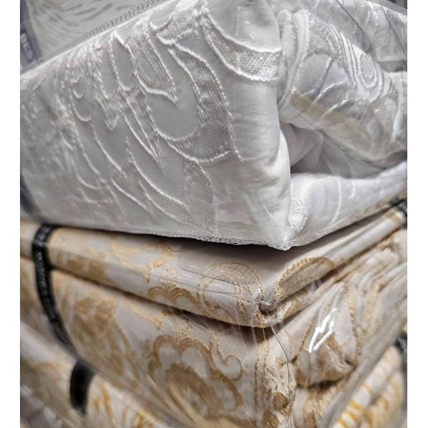 Set Lenjerie Eleganta pentru pat dublu din Jacquard Satinat, compus din 6 piese, Cearceaf de pat 220x240cm, JK7