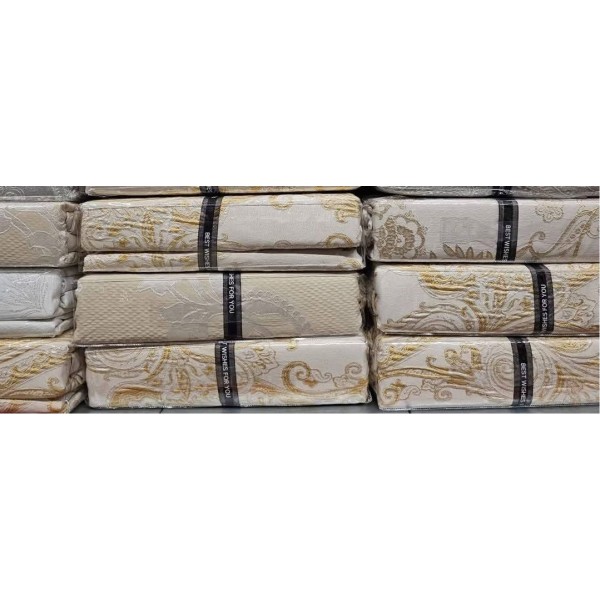 Set Lenjerie Eleganta pentru pat dublu din Jacquard Satinat, compus din 6 piese, Cearceaf de pat 220x240cm, JK7