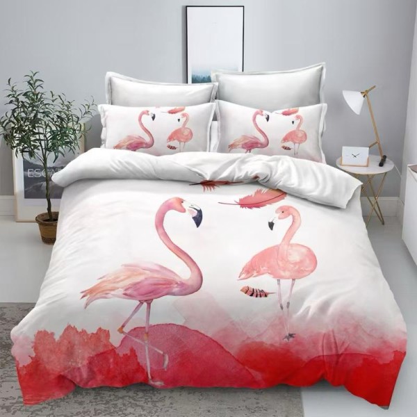 Set Lenjerie Eleganta 3D, Pentru 2 persoane, Bumbac Satinat Premium , 6 piese, cearceaf pentru pat 230×250cm, PL-8
