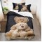 Set Lenjerie Eleganta 3D, Pentru 2 persoane, Bumbac Satinat Premium , 6 piese, cearceaf pentru pat 230×250cm, PL-15
