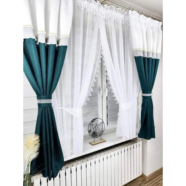 Set unic de perdele Plus draperii decorative pentru sufragerie dormitor, 4 Metri Pe 160cm, PRD-55 Set unic de perdele Plus draperii decorative pentru sufragerie dormitor, 4 Metri Pe 160cm, PRD-55