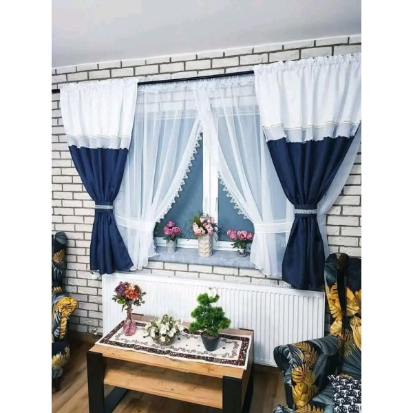 Set unic de perdele Plus draperii decorative pentru sufragerie dormitor, 4 Metri Pe 160cm, PRD-58 Set unic de perdele Plus draperii decorative pentru sufragerie dormitor, 4 Metri Pe 160cm, PRD-58