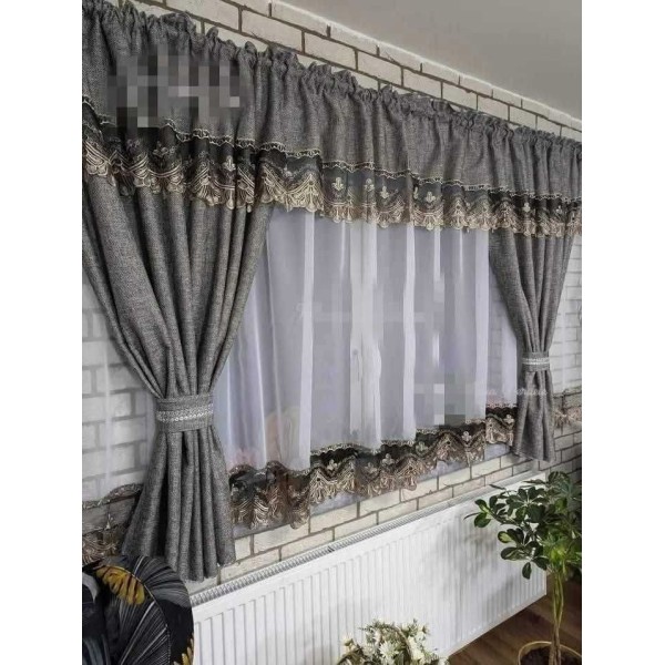Set unic de perdele Plus draperii decorative pentru sufragerie dormitor, 4 Metri Pe 160cm, PRD-63 Set unic de perdele Plus draperii decorative pentru sufragerie dormitor, 4 Metri Pe 160cm, PRD-63