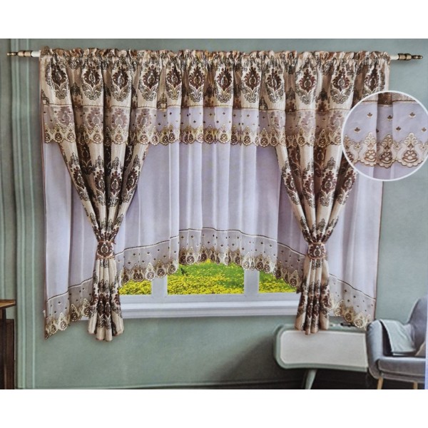 Set unic de perdele Plus draperii decorative pentru sufragerie dormitor, 4 Metri Pe 160cm, PRD-64 Set unic de perdele Plus draperii decorative pentru sufragerie dormitor, 4 Metri Pe 160cm, PRD-64