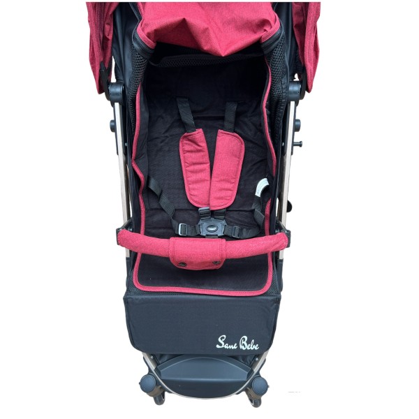 Carucior sport cu pliere compacta tip troller, cu suspensii, usor de manevrat si depozitat, 6-36 luni, 661-ROSU