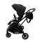 Carucior pliabil, 2 in 1, reversibil, geanta scutece, 6-36 luni, transformabil din landou in parte sport, Colectie Lux, C7-Negru
