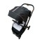 Carucior pliabil, 2 in 1, reversibil, geanta scutece, 6-36 luni, transformabil din landou in parte sport, Colectie Lux, C7-Negru
