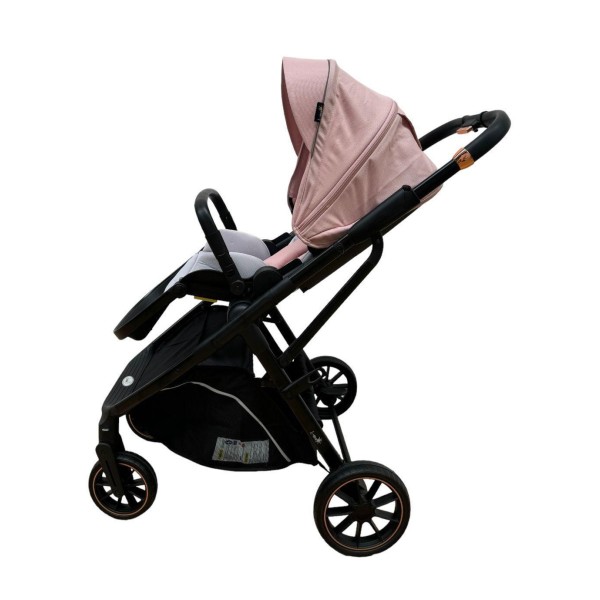 Carucior pliabil, 2 in 1, reversibil, geanta scutece, 6-36 luni, transformabil din landou in parte sport, Colectie Lux, C7-Roz