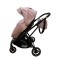 Carucior pliabil, 2 in 1, reversibil, geanta scutece, 6-36 luni, transformabil din landou in parte sport, Colectie Lux, C7-Roz