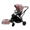 Carucior pliabil, 2 in 1, reversibil, geanta scutece, 6-36 luni, transformabil din landou in parte sport, Colectie Lux, C7-Roz