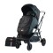 Carucior pliabil, 2 in 1, reversibil, geanta scutece, 6-36 luni, transformabil din landou in parte sport, Colectie Lux, C7-Negru