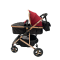 Carucior 2 in 1 cu landou reversibil, geanta pentru scutece, 0-36 luni, plasa pentru insecte, Colectie Lux, 800-Rosu