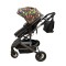 Carucior 2 in 1 pentru copii Landou si Sport, cu maner reversibil si cu suspensii, 0-36 luni, T7-Multicolor