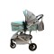 Carucior 2 in 1 pentru copii Landou si Sport, cu maner reversibil si cu suspensii, 0-36 luni, T7-Verde Deschis