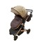 Carucior 2 in 1 pentru copii Landou si Sport, cu maner reversibil si cu suspensii, 0-36 luni, T7-Crem