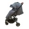 Carucior sport compact cu spatar reglabil, pliere tip troller si husa de picioare. 6-36 luni, S1-Gri