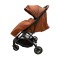 Carucior sport compact cu spatar reglabil, pliere tip troller si husa de picioare. 6-36 luni, S1-Maro