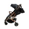 Carucior sport cu geanta si husa pentru picioare, pliere rapida tip troller, 6-36 luni, S2-Negru