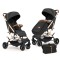 Carucior sport cu geanta si husa pentru picioare, pliere rapida tip troller, 6-36 luni, S2-Negru