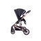 Carucior 2 in 1 transformabil, 0-36 luni, Cu suspensii, Maner reversibil, Pozitie de somn si sezut, colectia de lux, F3-Negru