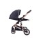 Carucior 2 in 1 transformabil, 0-36 luni, Cu suspensii, Maner reversibil, Pozitie de somn si sezut, colectia de lux, F3-Negru