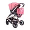 Carucior 2 in 1 transformabil, 0-36 luni, Cu suspensii, Maner reversibil, Pozitie de somn si sezut, colectia de lux, F3-Roz