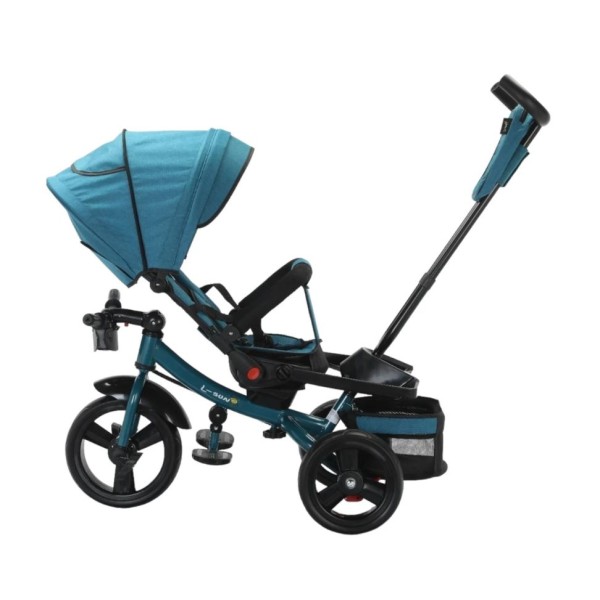 Tricicleta multifunctionala, Roti Din Spuma cu scaun reversibil si pozitie de somn, 8 luni-5 ani, SL02-Turcoaz Tricicleta multifunctionala, Roti Din Spuma cu scaun reversibil si pozitie de somn, 8 luni-5 ani, SL02-Turcoaz