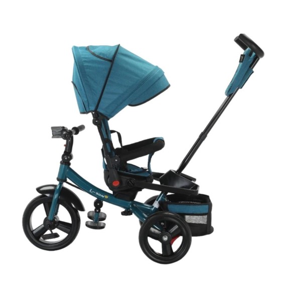 Tricicleta multifunctionala, Roti Din Spuma cu scaun reversibil si pozitie de somn, 8 luni-5 ani, SL02-Turcoaz Tricicleta multifunctionala, Roti Din Spuma cu scaun reversibil si pozitie de somn, 8 luni-5 ani, SL02-Turcoaz
