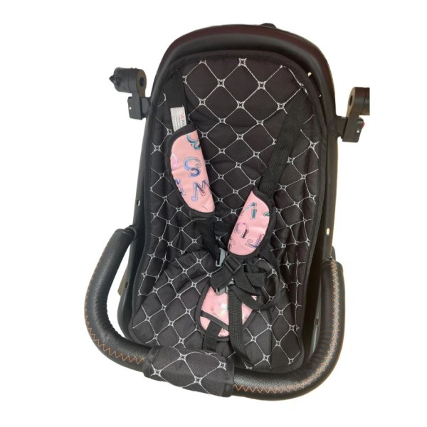 Tricicleta pliabila cu muzica si lumini, cu pozitie de somn si scaun reversibil, Varsta 8 luni+, SL01-Roz