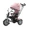Tricicleta cu scaun reversibil tip moto cu far, pozitie de somn si scaun rotativ, 6-36 luni, lumini si muzica, SL03-Roz